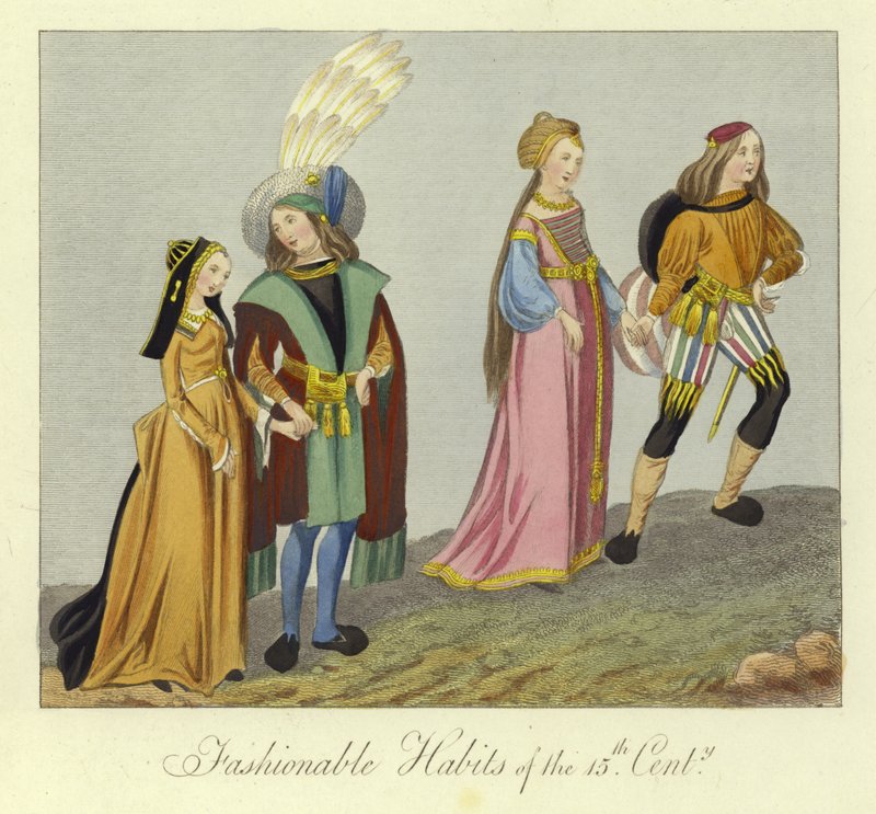 Fashionable Habits of the 15th Century by English School