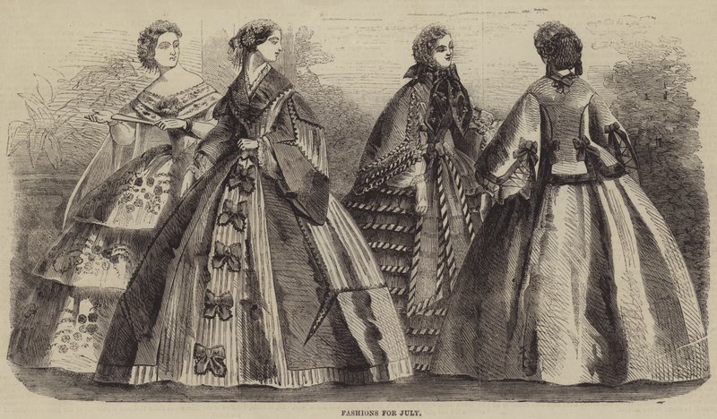 Fashions for July by English School