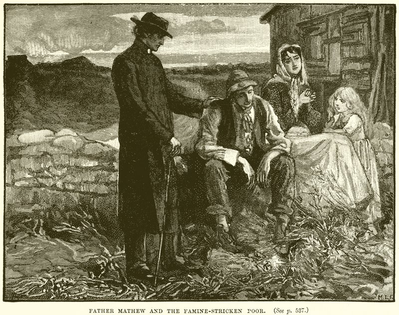 Father Mathew and the Famine-Stricken Poor by English School