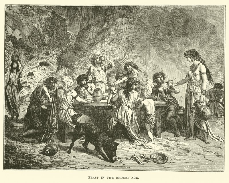 Feast in the Bronze Age by English School