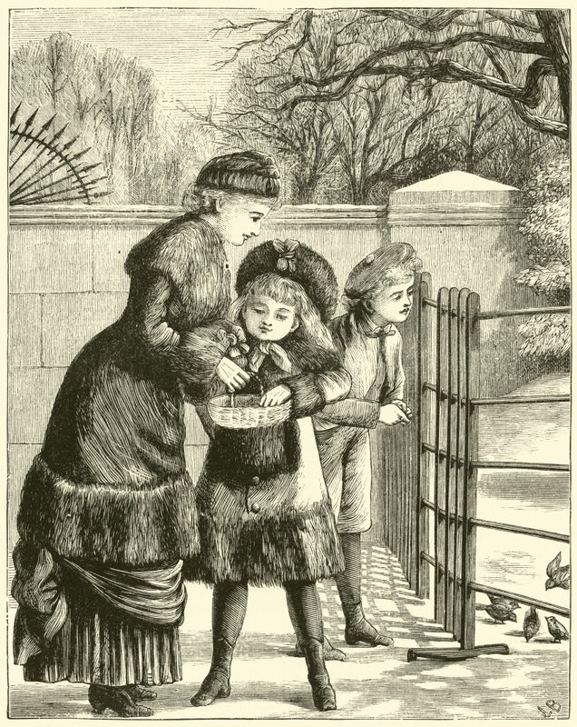 Feeding the Birds in the Park by English School