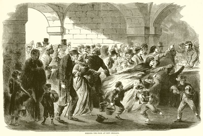 Feeding the Poor at New Orleans by English School