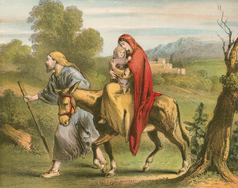 Flight into Egypt by English School