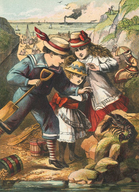 Finding a Lobster on the Beach by English School