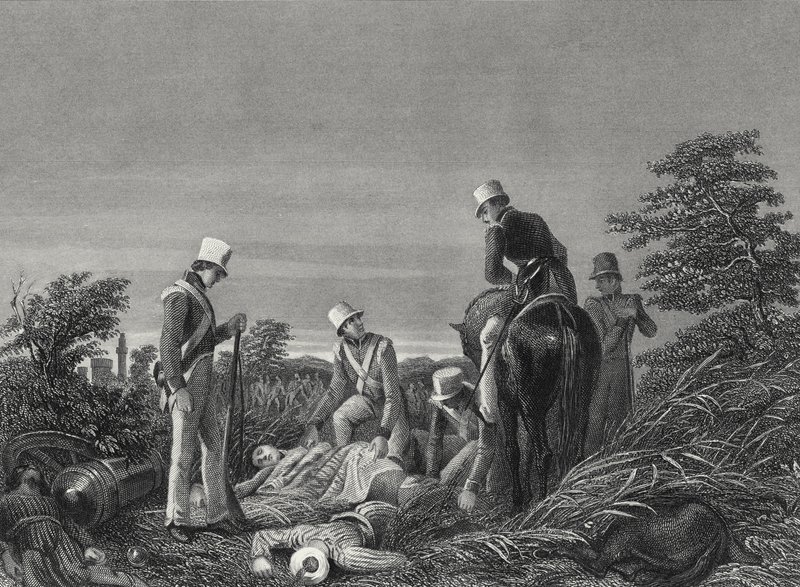 Finding the Colours of the 24th Regiment by English School
