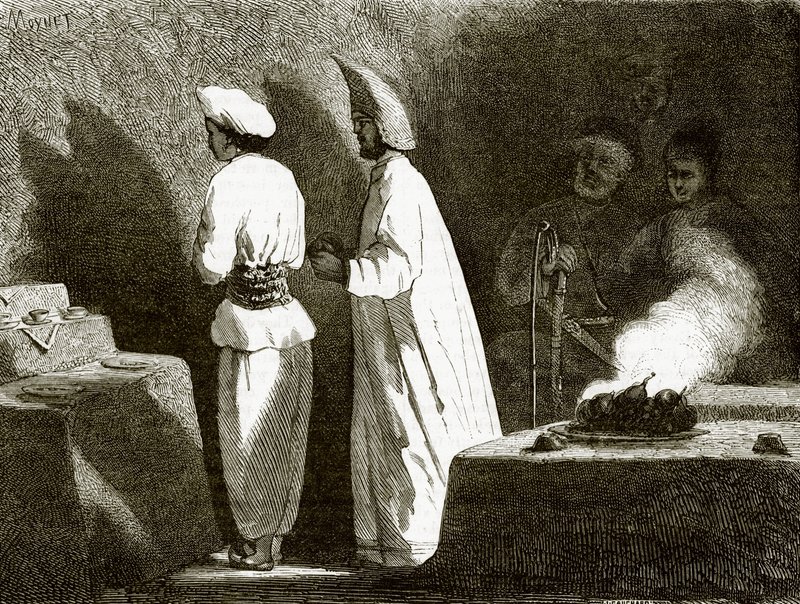 Fire-worshippers at Atash-Gah by English School