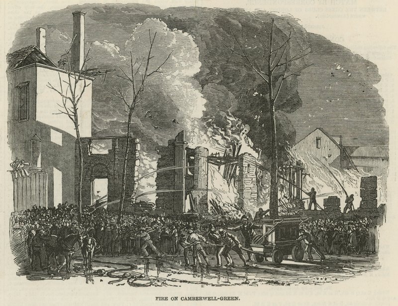 Fire on Camberwell Green by English School