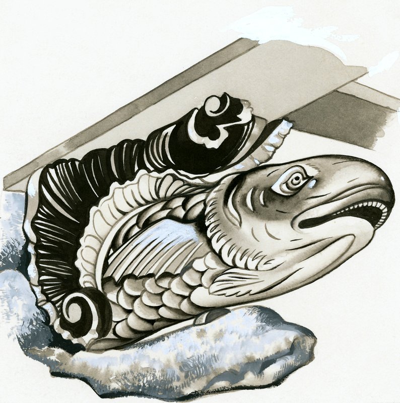 Fish Gargoyle by English School