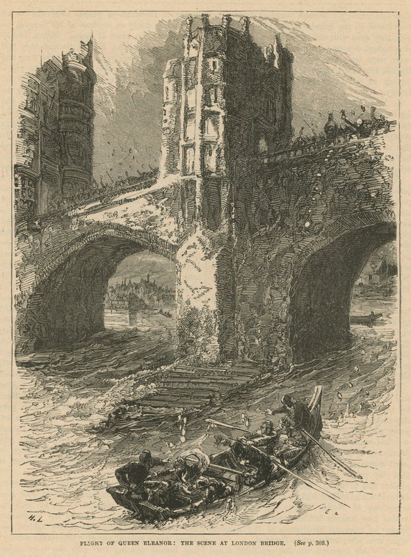 Flight of Queen Eleanor by English School