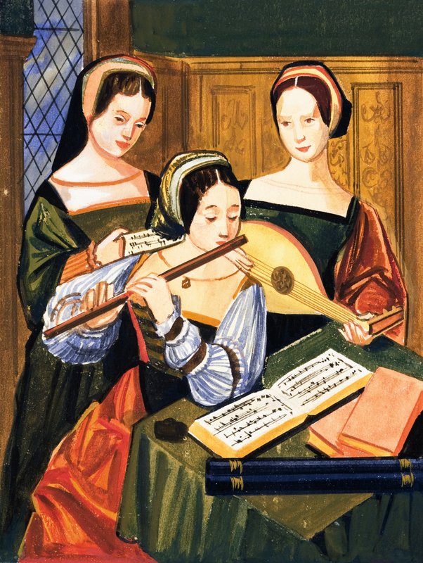 Flute and Lute by English School