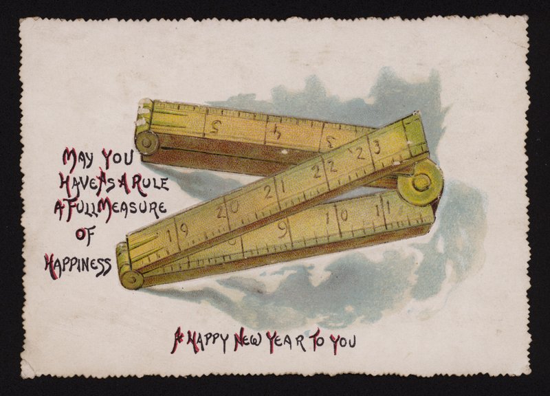 Folding Ruler, Christmas Greetings Card by English School