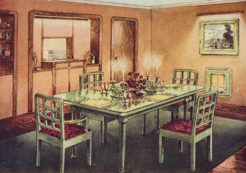 Formal Dining-room by English School