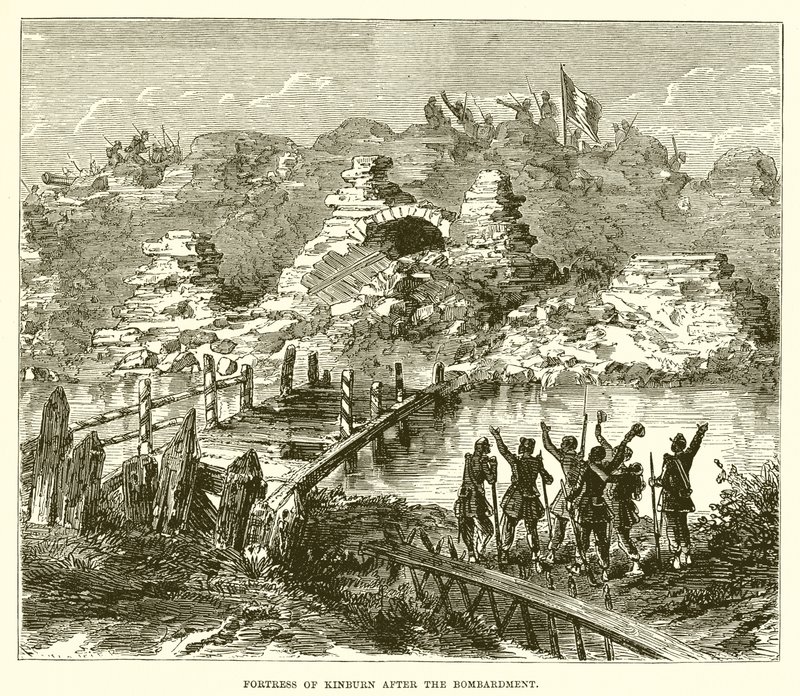 Fortress of Kinburn after the Bombardment by English School
