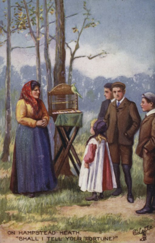 Fortune Teller on Hampstead Heath by English School
