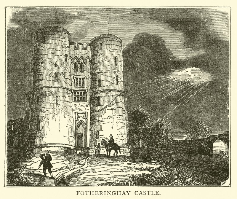 Fotheringhay Castle by English School