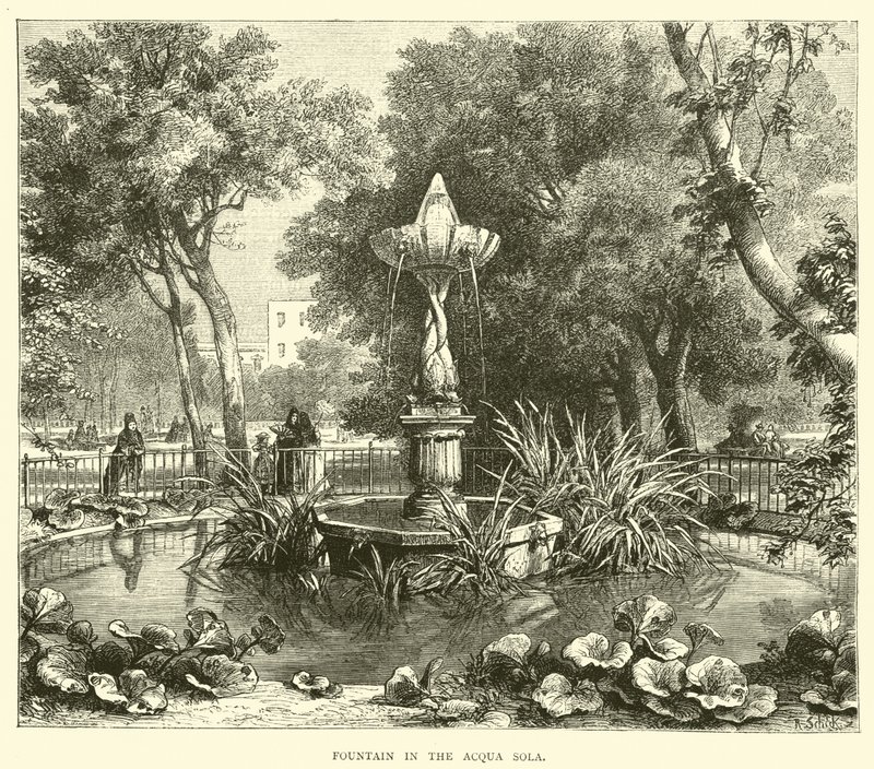 Fountain in the Acqua Sola by English School