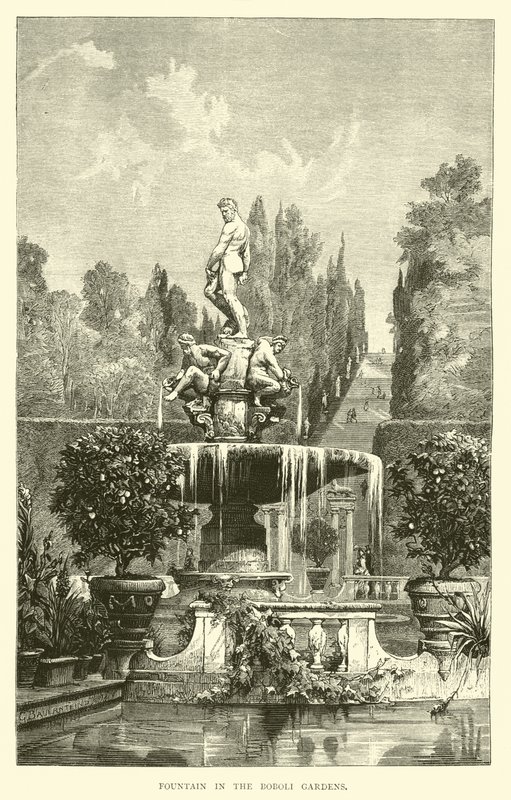 Fountain in the Boboli Gardens by English School