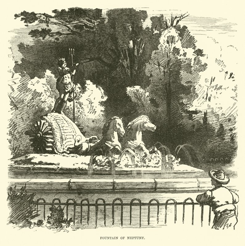 Fountain of Neptune by English School