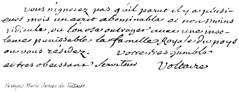 Franscois Marie Arouez de Voltaire by English School