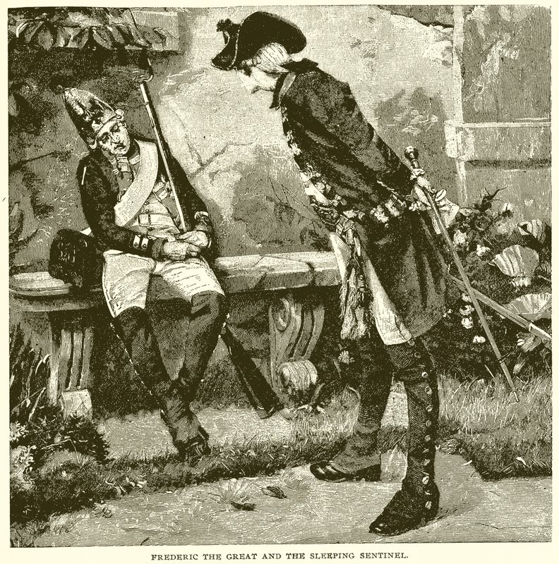 Frederic the Great and the Sleeping Sentinel by English School