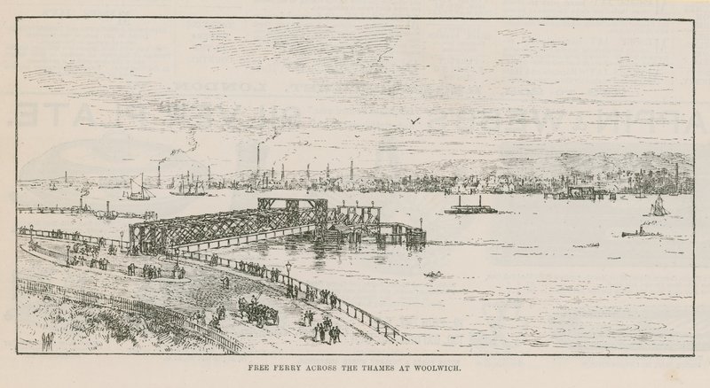 Free Ferry Across the Thames at Woolwich by English School