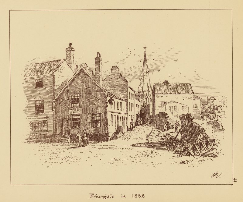 Friargate in 1882 by English School