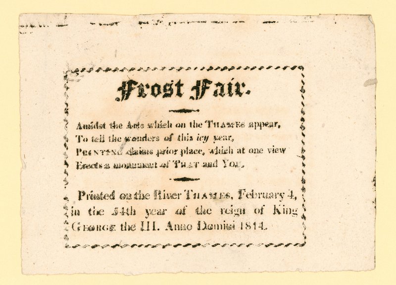 Frost Fair of 1814 by English School