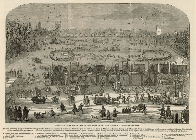 Frost Fair Upon the Thames by English School