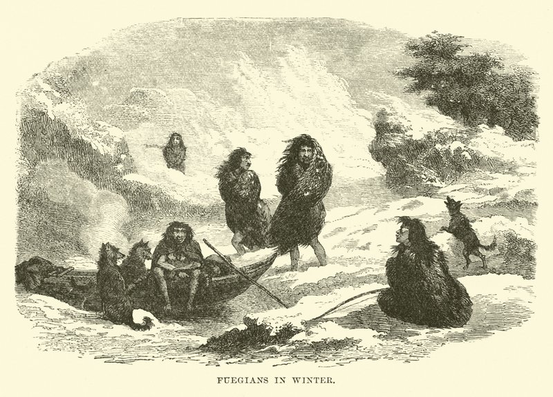 Fuegians in Winter by English School