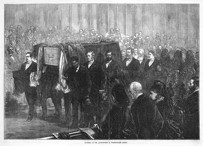Funeral of Dr. Livingstone in Westminster Abbey by English School