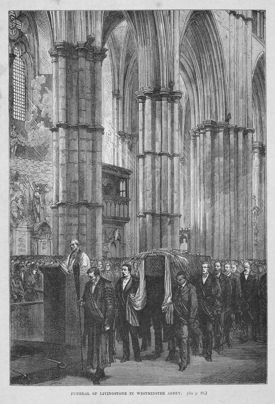 Funeral of Dr. Livingstone in Westminster Abbey by English School