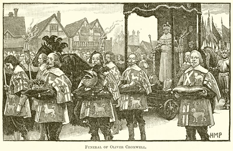 Funeral of Oliver Cromwell by English School