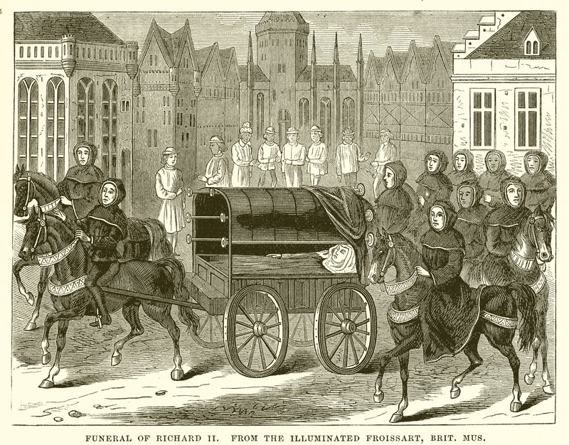 Funeral of Richard II by English School