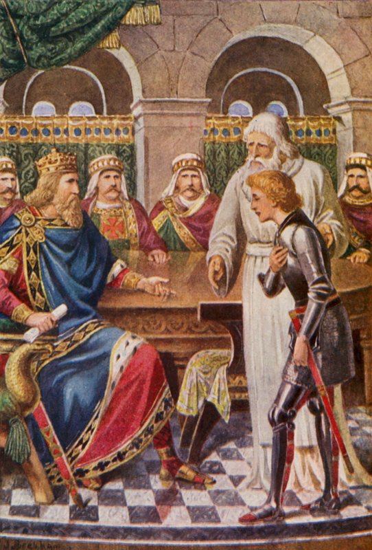 Galahad at King Arthur
