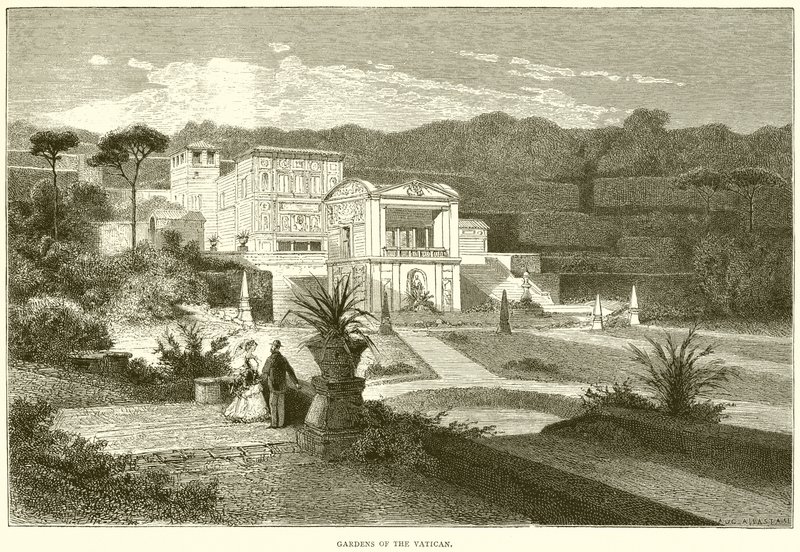 Gardens of the Vatican by English School
