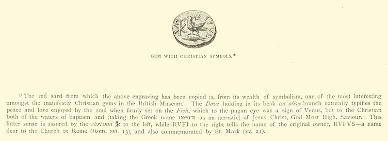 Gem with Christian Symbols by English School