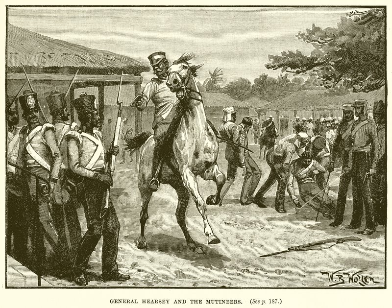 General Hearsey and the Mutineers by English School