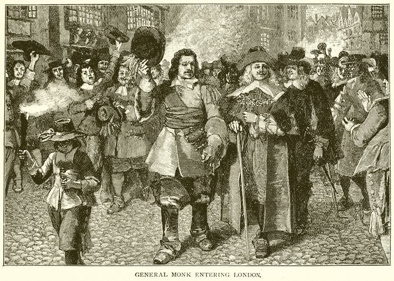 General Monk Entering London by English School