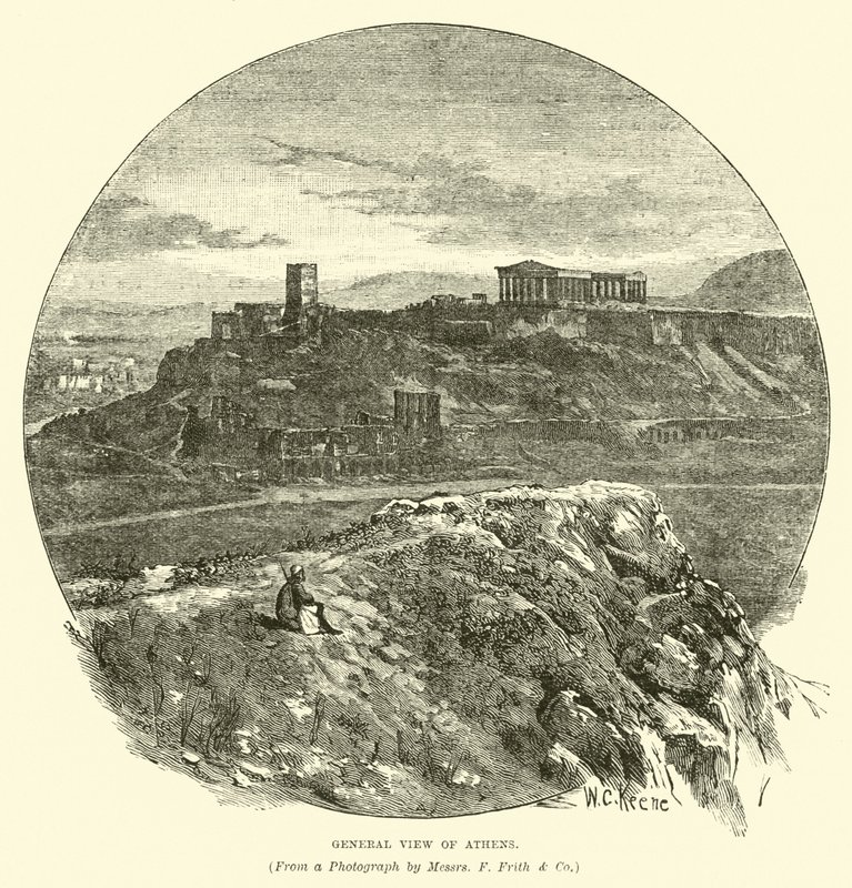 General view of Athens by English School