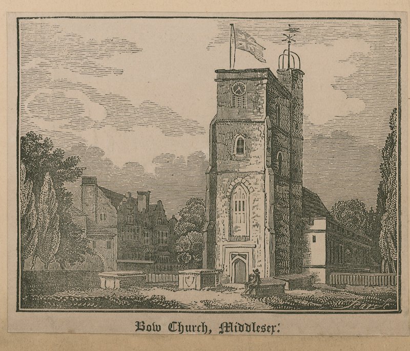 General View of Bow Church by English School