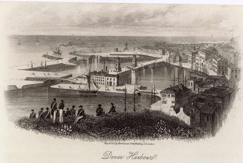 General View of Dover Harbour by English School