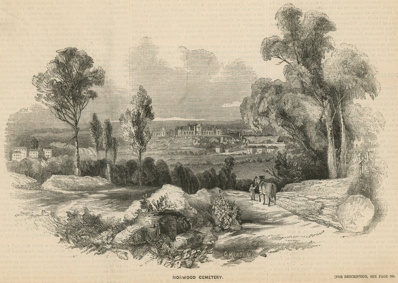 General View of Norwood Cemetery by English School