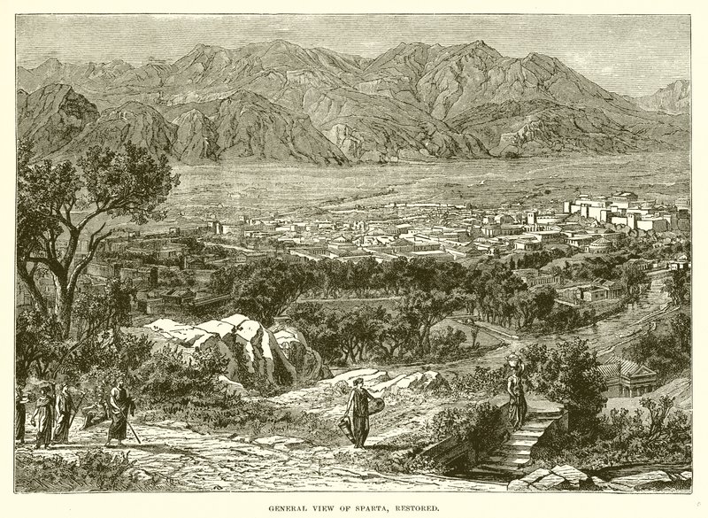 General View of Sparta by English School
