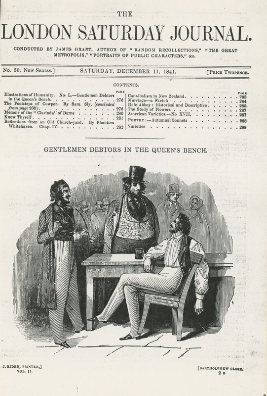 Gentlemen Debtors in the Queens Bench by English School