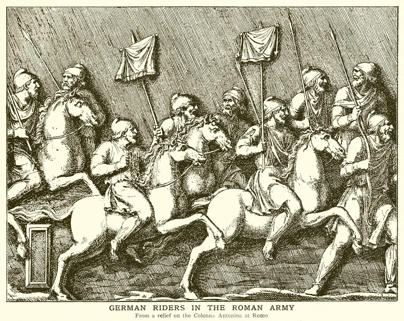 German Riders in the Roman Army by English School