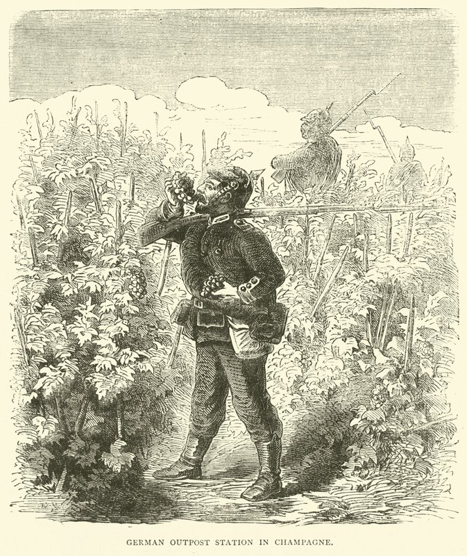 German outpost station in Champagne, September 1870 by English School
