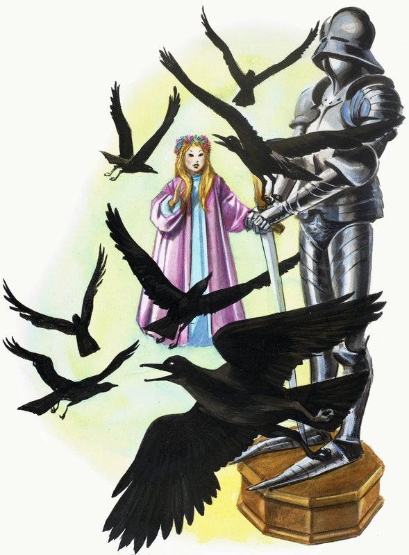 Girl, Crows and Armour by English School