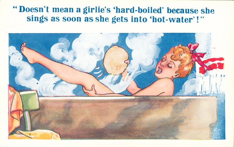 Girl Having a Bath by English School