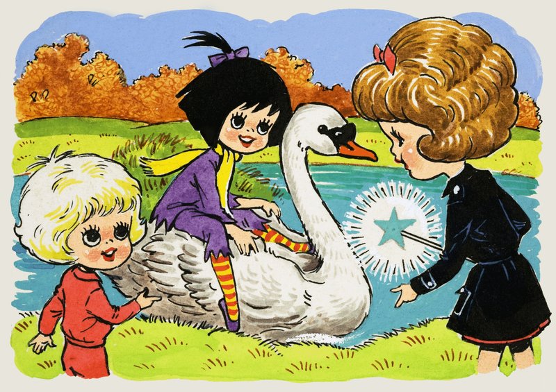 Girl on a Swan by English School