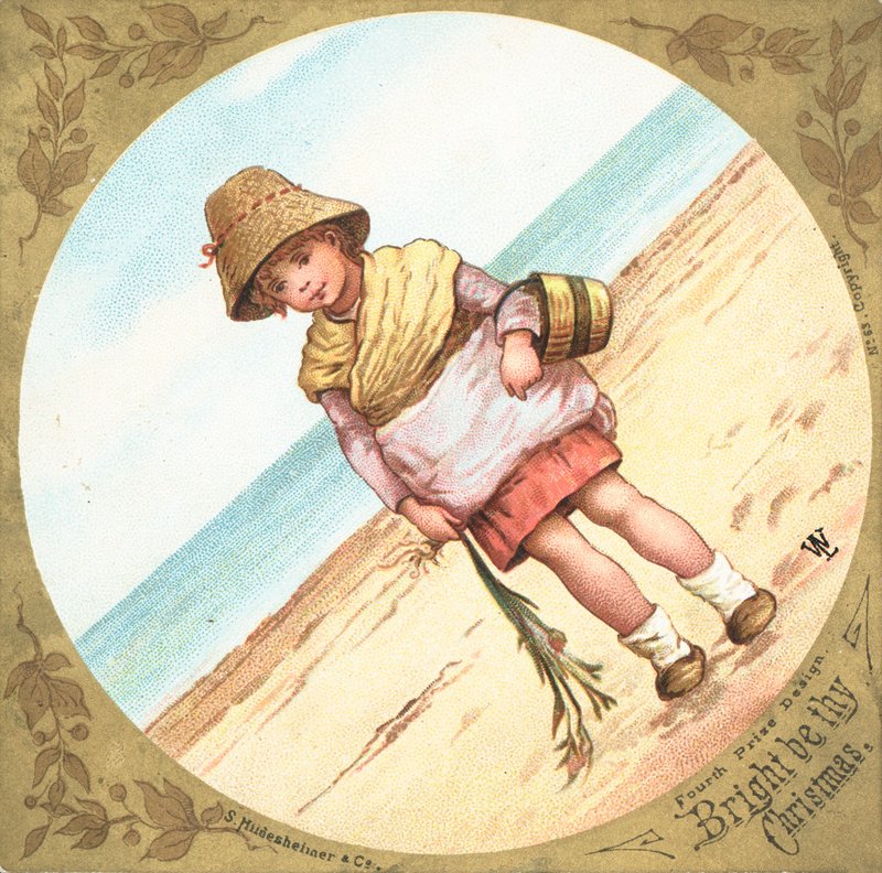 Girl standing on the beach by English School